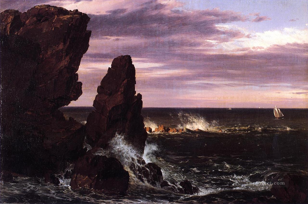 Coast Scene scenery Hudson River Frederic Edwin Church Oil Paintings
